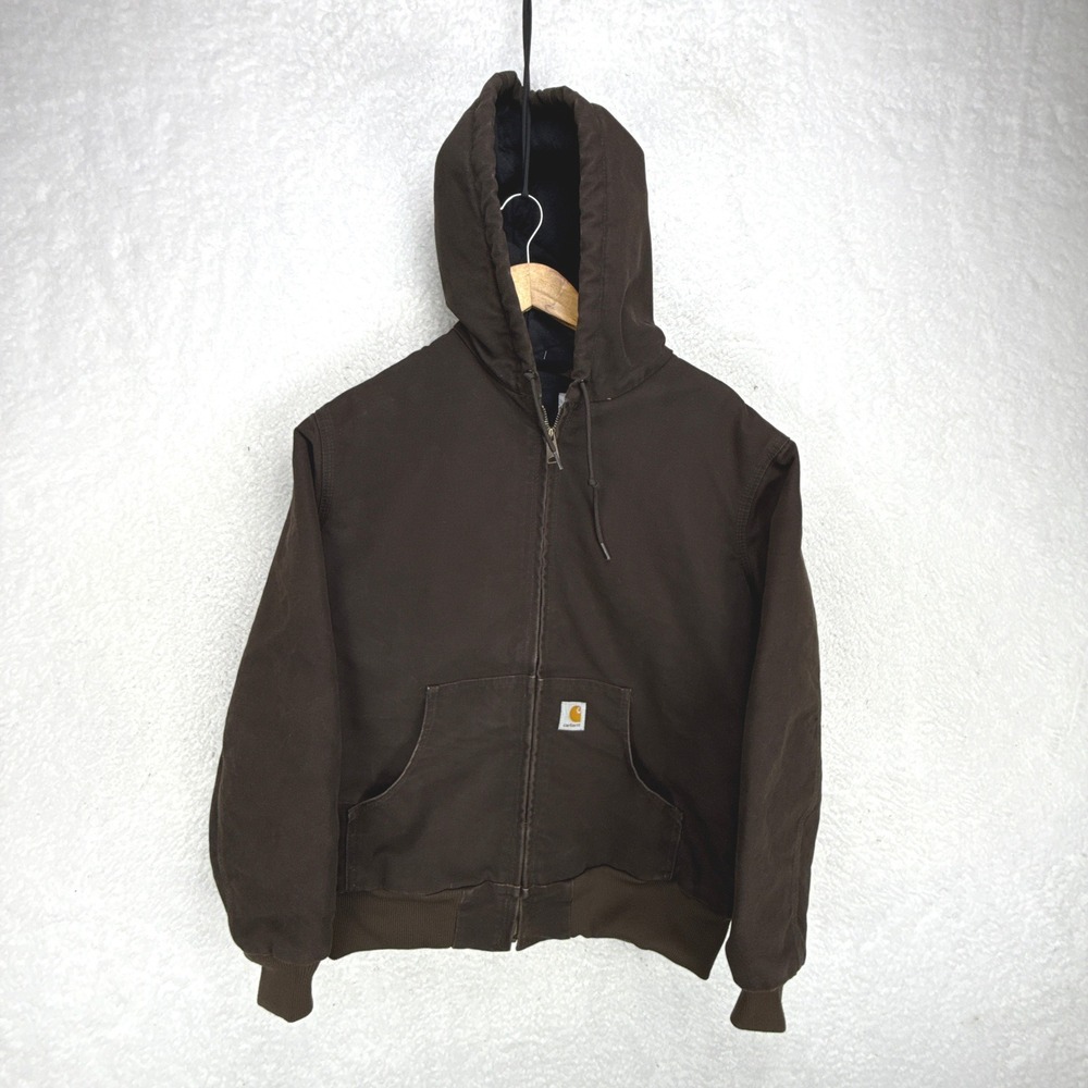 Carhartt Sandstone Active Jacket Quilt Lined Womens Medium WJ130 DKB Dark Brown